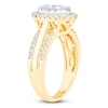 Thumbnail Image 2 of Brilliant Moments Multi-Diamond Oval Halo Engagement Ring 1 ct tw 14K Two-Tone Gold