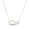 Thumbnail Image 1 of Oval-Cut Lab-Grown Diamond Oval Link Necklace 1-1/2 ct tw 14K Yellow Gold 18"