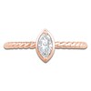 Thumbnail Image 3 of Marquise-Cut Diamond Solitaire Rope Twist Promise Ring 1/8 ct tw 10K Rose Gold (I1/I)