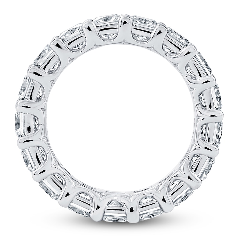 Main Image 2 of Certified Princess-Cut Diamond Eternity Band 6-3/4 - 8-5/8 ct tw Platinum