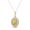 Thumbnail Image 2 of Diamond Angel Number 444 Medallion Necklace 1/4 ct tw 10K Yellow Gold 18"