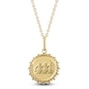 Thumbnail Image 4 of Diamond Angel Number 444 Medallion Necklace 1/4 ct tw 10K Yellow Gold 18"