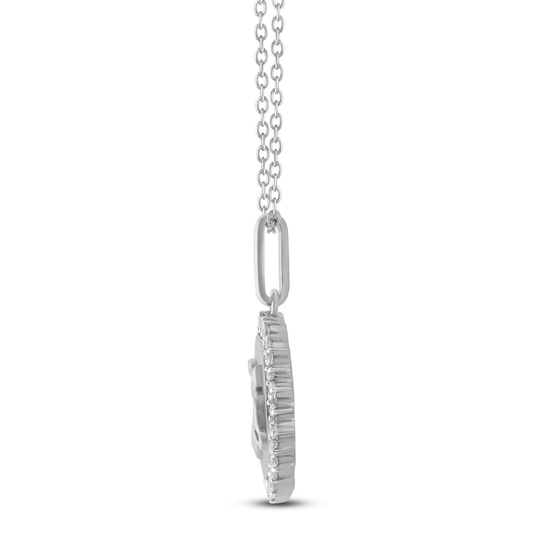 Main Image 3 of Diamond Zodiac Sagitarius Medallion Necklace 1/3 ct tw Sterling Silver 18"