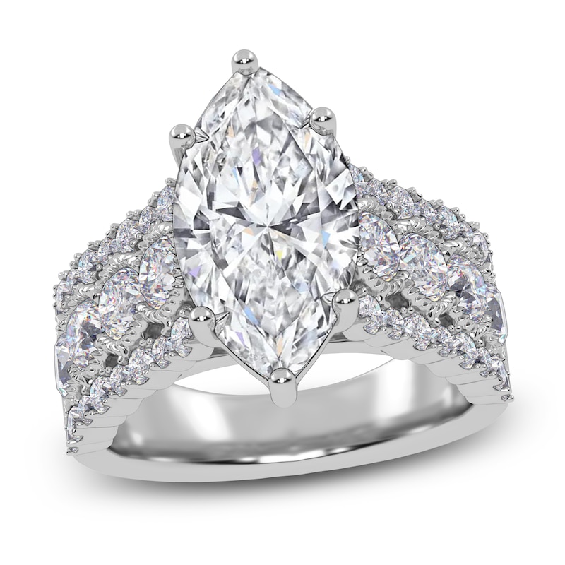 Main Image 1 of Marquise-Cut Created By Jared Studio Lab-Grown Diamond Engagement Ring 4-3/4 ct tw 14K White Gold