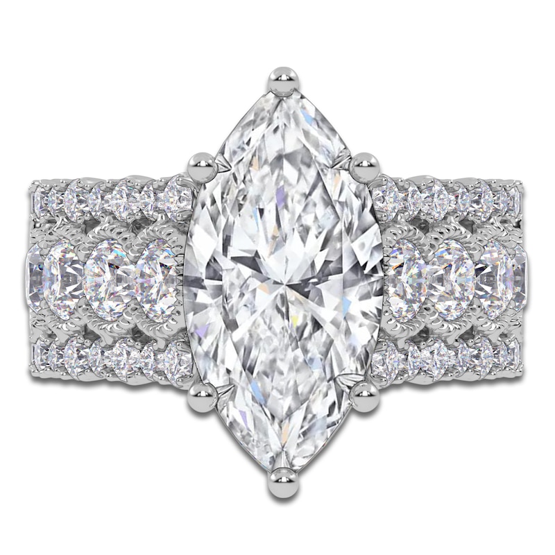 Main Image 3 of Marquise-Cut Created By Jared Studio Lab-Grown Diamond Engagement Ring 4-3/4 ct tw 14K White Gold