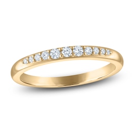 Vera Wang VOW Diamond Graduated Wedding Band 1/6 ct tw 14K Yellow Gold