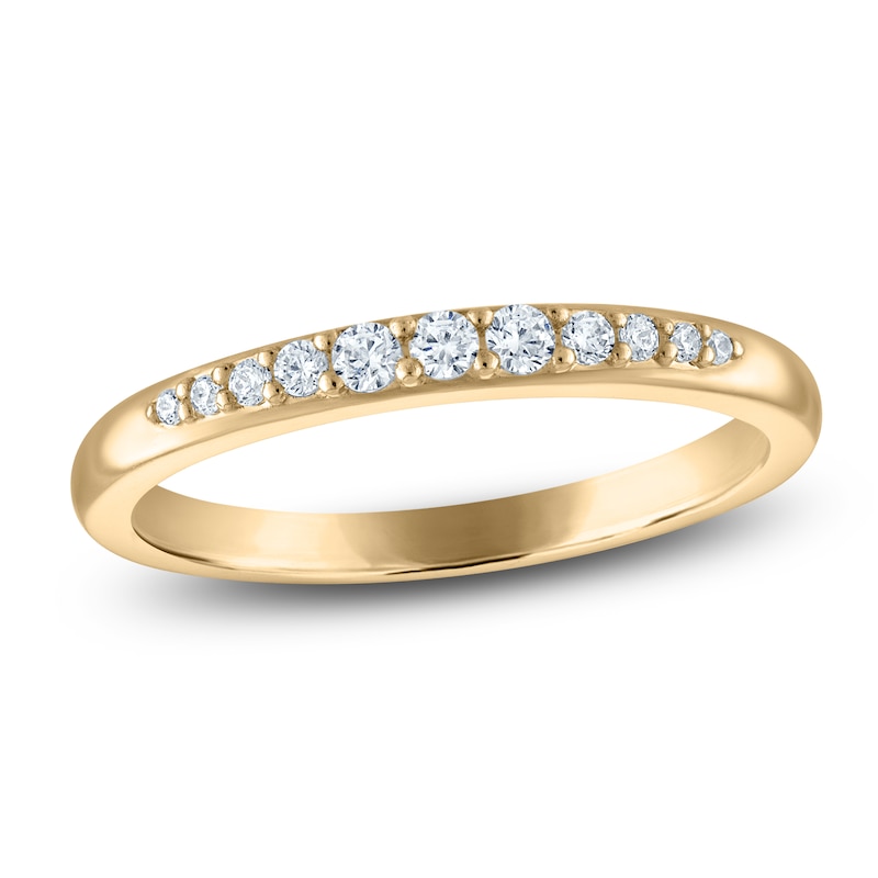 Main Image 1 of Vera Wang VOW Diamond Graduated Wedding Band 1/6 ct tw 14K Yellow Gold