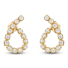 Matinee by A Link Diamond Abbracci Teardrop Earrings 1-3/8 ct tw 18K Yellow Gold