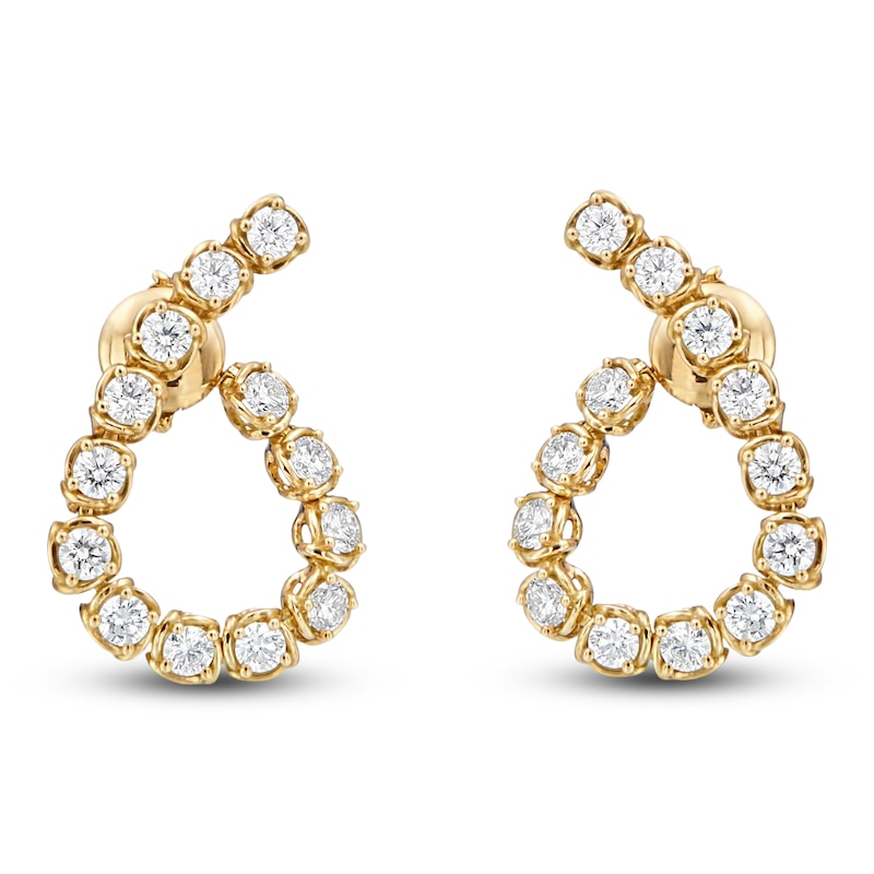 Main Image 1 of Matinee by A Link Diamond Abbracci Teardrop Earrings 1-3/8 ct tw 18K Yellow Gold