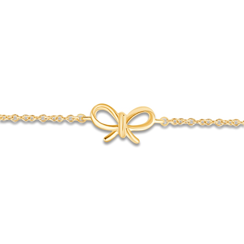 Main Image 2 of Children's Bow Bracelet 14K Yellow Gold 6"