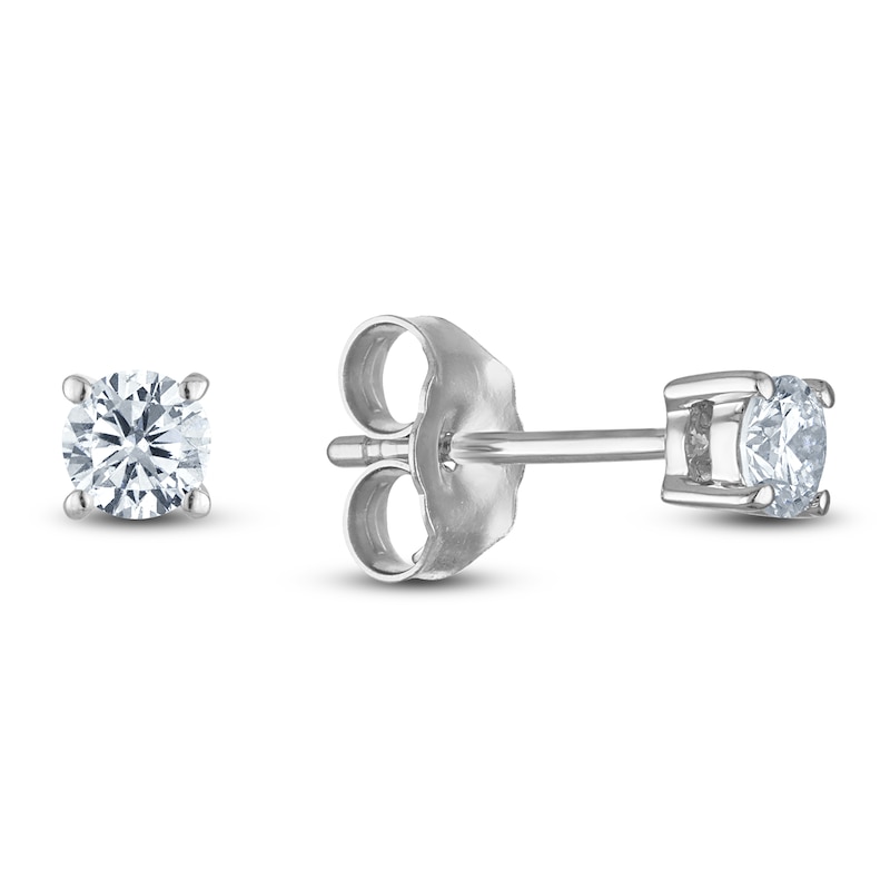 Main Image 2 of Round-Cut Lab-Grown Diamond Solitaire Stud Earrings Gift Set 1-5/8 ct tw 14K White Gold (SI2/F)