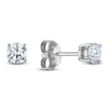 Thumbnail Image 3 of Round-Cut Lab-Grown Diamond Solitaire Stud Earrings Gift Set 1-5/8 ct tw 14K White Gold (SI2/F)