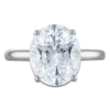 Thumbnail Image 3 of Oval-Cut Lab-Grown Diamond Solitaire Plus Engagement Ring 3-1/8 ct tw Platinum (VS2/F)