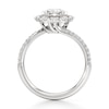 Thumbnail Image 2 of J'Lure Octagon Step-Cut Lab-Grown Diamond Halo Bypass Engagement Ring 1-5/8 ct tw 18K White Gold