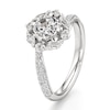 Thumbnail Image 4 of J'Lure Octagon Step-Cut Lab-Grown Diamond Halo Bypass Engagement Ring 1-5/8 ct tw 18K White Gold