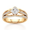 Thumbnail Image 1 of J'Lure Lab-Grown Diamond Square-Emerald Step-Cut Engagement Ring 1-3/8 ct tw 18K Yellow Gold