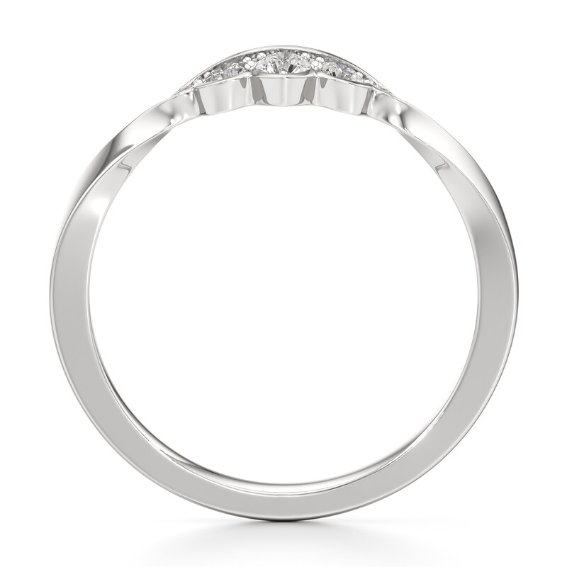Main Image 2 of J'Lure Lab-Grown Diamond Scalloped Wedding Band 1/5 ct tw 18K White Gold