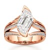 Thumbnail Image 1 of J'Lure Lab-Grown Diamond Leaf Step-Cut Engagement Ring 3-1/2 ct tw 18K Rose Gold
