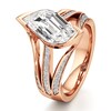 Thumbnail Image 4 of J'Lure Lab-Grown Diamond Leaf Step-Cut Engagement Ring 3-1/2 ct tw 18K Rose Gold