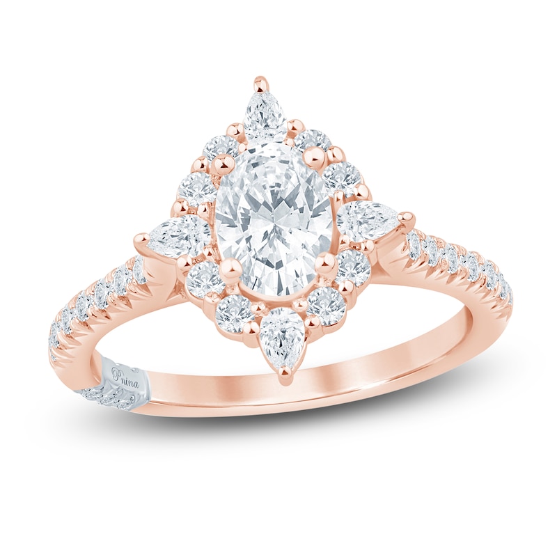 Main Image 1 of Pnina Tornai Oval-Cut Diamond Halo Engagement Ring 1-1/3 ct tw 14K Rose Gold