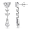 Thumbnail Image 1 of J'Lure Trillion Curved Brilliant-Cut, Half Moon Brilliant-Cut & Tie Step-Cut Lab-Grown Diamond Dangle Earrings 3-1/3 ct tw 14K White Gold