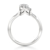 Thumbnail Image 2 of J'Lure Oval Step-Cut Lab-Grown Diamond Half-Halo Engagement Ring 1 ct tw 18K White Gold