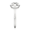 Thumbnail Image 3 of J'Lure Oval Step-Cut Lab-Grown Diamond Half-Halo Engagement Ring 1 ct tw 18K White Gold