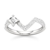 Thumbnail Image 1 of J'Lure Carre Step-Cut Lab-Grown Diamond Contour Wedding Band 1/2 ct tw 18K White Gold