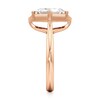 Thumbnail Image 3 of J'Lure Carre Step-Cut Lab-Grown Diamond Half-Halo Engagement Ring 2 ct tw 18K Rose Gold