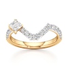 Thumbnail Image 1 of J'Lure Square-Emerald Step-Cut Lab-Grown Diamond Contour Wedding Band 3/4 ct tw 18K Yellow Gold