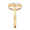 Thumbnail Image 3 of J'Lure Carre Step-Cut Lab-Grown Diamond Half-Halo Engagement Ring 3-1/5 ct tw 18K Yellow Gold