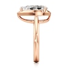 Thumbnail Image 3 of J'Lure Pear Step-Cut Lab-Grown Diamond Half-Halo Engagement Ring 3 ct tw 18K Rose Gold