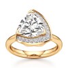Thumbnail Image 1 of J'Lure Trillion Curved Brilliant-Cut Lab-Grown Diamond Half-Halo Engagement Ring 3-1/8 ct tw 18K Yellow Gold