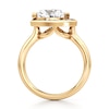 Thumbnail Image 2 of J'Lure Trillion Curved Brilliant-Cut Lab-Grown Diamond Half-Halo Engagement Ring 3-1/8 ct tw 18K Yellow Gold