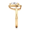 Thumbnail Image 3 of J'Lure Trillion Curved Brilliant-Cut Lab-Grown Diamond Half-Halo Engagement Ring 3-1/8 ct tw 18K Yellow Gold