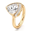 Thumbnail Image 4 of J'Lure Trillion Curved Brilliant-Cut Lab-Grown Diamond Half-Halo Engagement Ring 3-1/8 ct tw 18K Yellow Gold