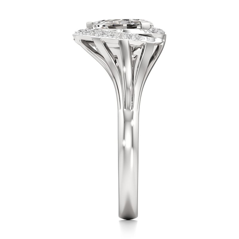 Main Image 3 of J'Lure Pear Step-Cut Lab-Grown Diamond Engagement Ring 2-1/5 ct tw 18K White Gold
