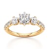 Thumbnail Image 1 of J'Lure Octagon Step-Cut Lab-Grown Diamond Engagement Ring 1-7/8 ct tw 18K Yellow Gold