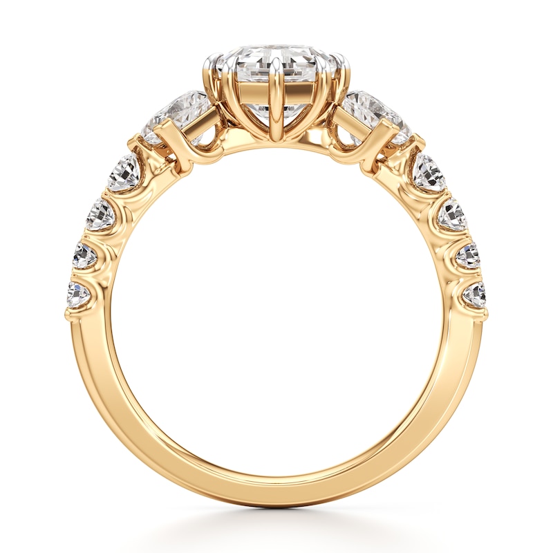Main Image 2 of J'Lure Octagon Step-Cut Lab-Grown Diamond Engagement Ring 1-7/8 ct tw 18K Yellow Gold