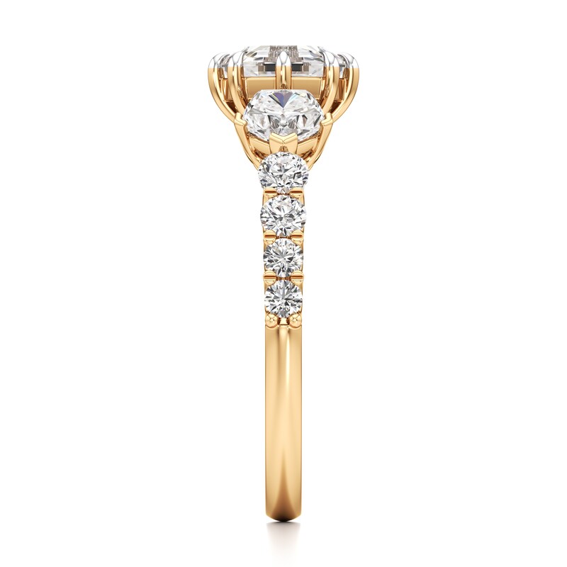 Main Image 3 of J'Lure Octagon Step-Cut Lab-Grown Diamond Engagement Ring 1-7/8 ct tw 18K Yellow Gold