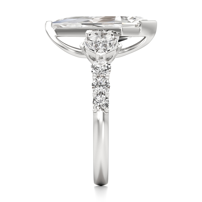 Main Image 3 of J'Lure Kite Step-Cut Lab-Grown Diamond Engagement Ring 3-1/2 ct tw 18K White Gold