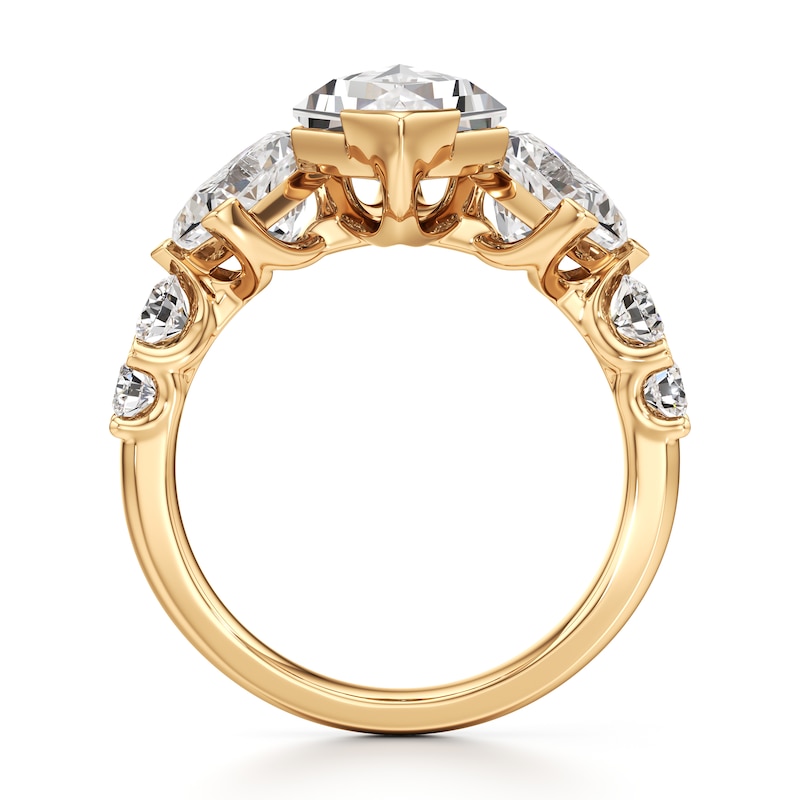 Main Image 2 of J'Lure Kite Step-Cut Lab-Grown Diamond Engagement Ring 5-1/3 ct tw 18K Yellow Gold