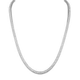 1933 by Esquire Men's Square-Cut Natural White Topaz Necklace Sterling Silver 22"