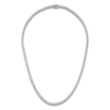 Thumbnail Image 2 of 1933 by Esquire Men's Square-Cut Natural White Topaz Necklace Sterling Silver 22"