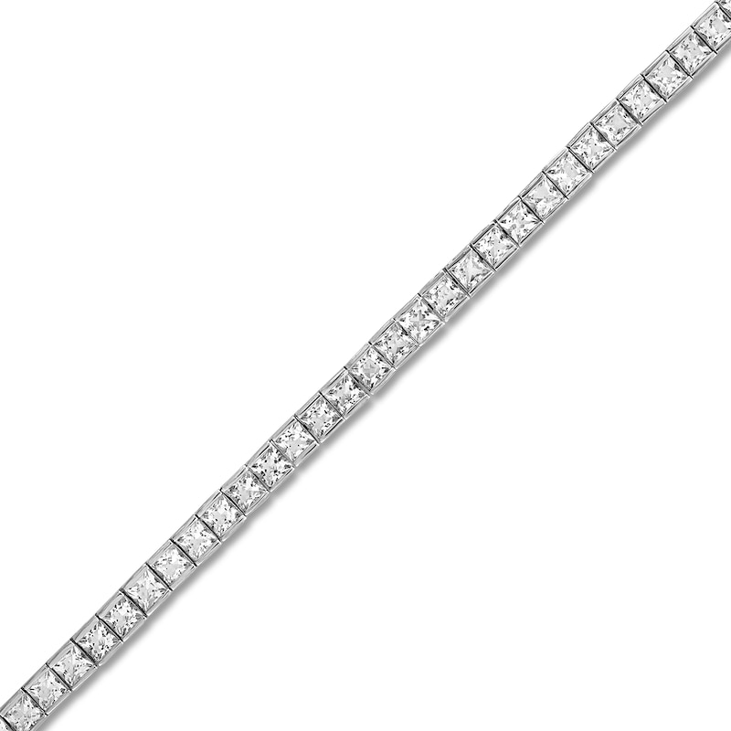 Main Image 3 of 1933 by Esquire Men's Square-Cut Natural White Topaz Necklace Sterling Silver 22"