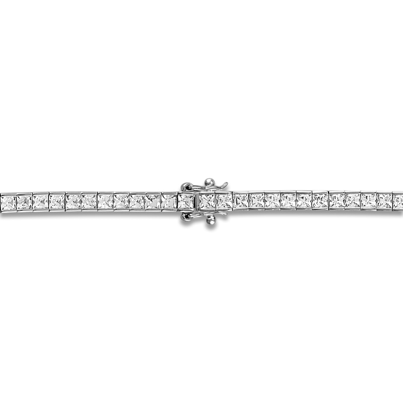 Main Image 4 of 1933 by Esquire Men's Square-Cut Natural White Topaz Necklace Sterling Silver 22"