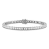 Thumbnail Image 1 of 1933 by Esquire Men's Square-Cut Natural White Topaz Bracelet Sterling Silver 8.5"
