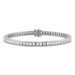 1933 by Esquire Men's Square-Cut Natural White Topaz Bracelet Sterling Silver 8.5"