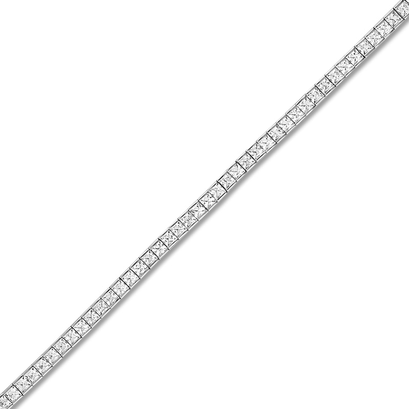 Main Image 3 of 1933 by Esquire Men's Square-Cut Natural White Topaz Bracelet Sterling Silver 8.5"