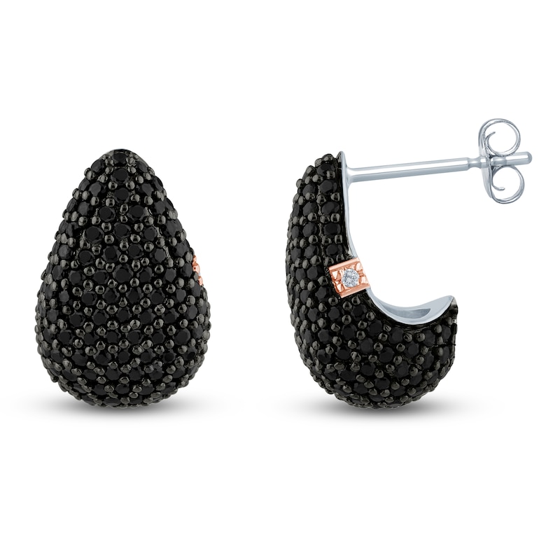 Pnina Tornai Black Multi-Diamond Teardrop Earrings 2 ct tw 14K Gold